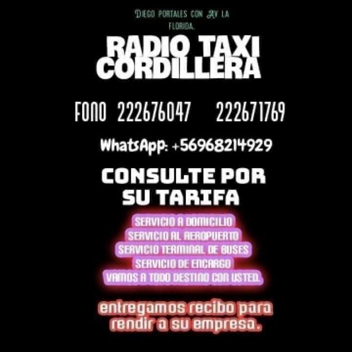 Radiotaxi cordillera 222676047 - 222671769